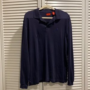 Izod Dark Blue Long Sleeve Polo